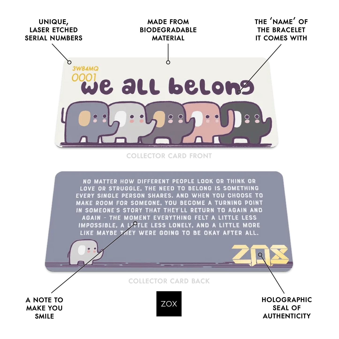 We All Belong Elephant Bracelet