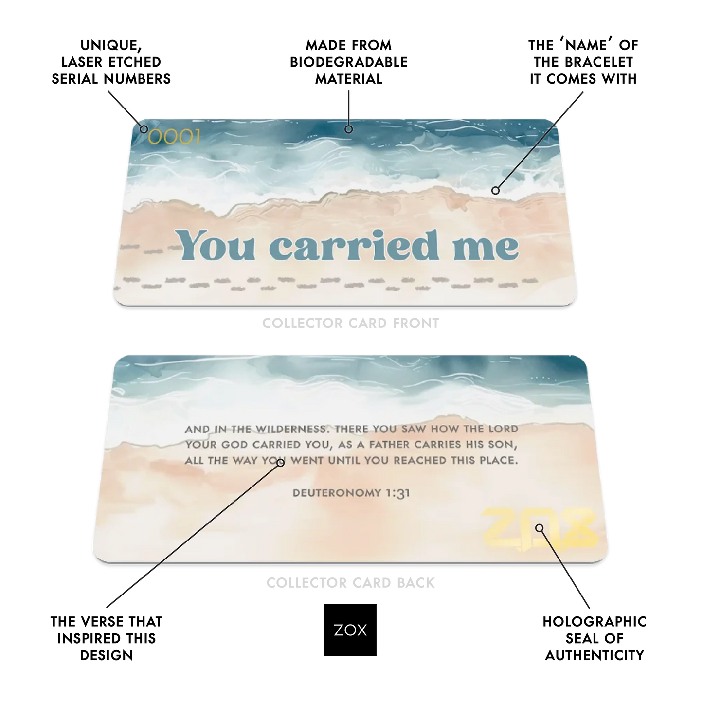 You Carried Me Bible Verse Bracelet
