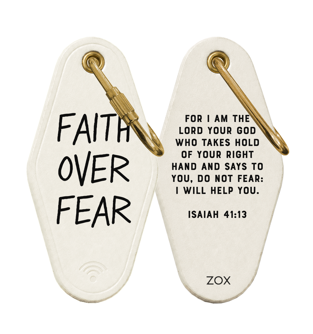 Faith Over FearBible Verse  Keychain