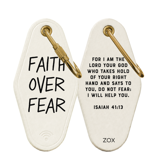 Faith Over FearBible Verse  Keychain