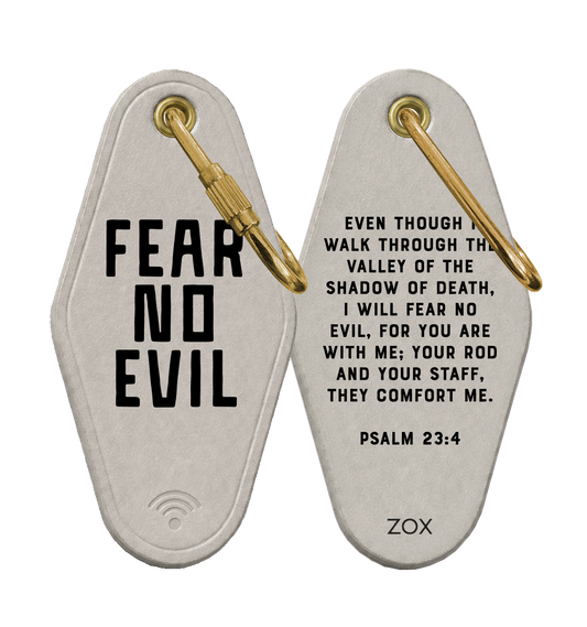 Fear No Evil Bible Verse Keychain