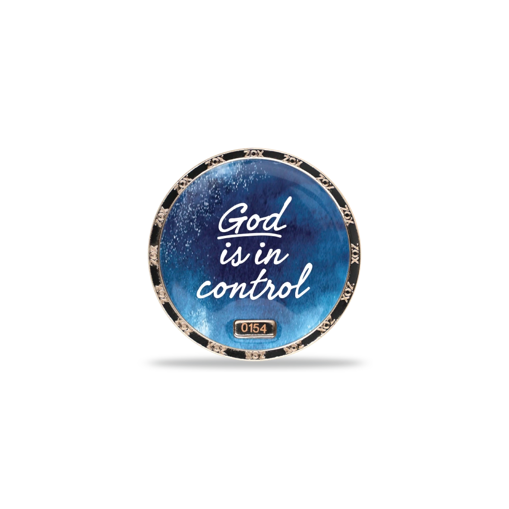 God Is In Control Bible Verse Coin