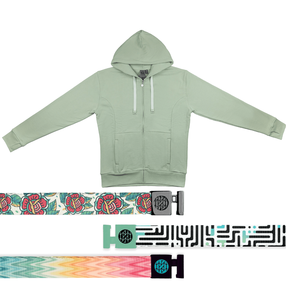 StringSwap Zip Hoodie Bundle - Matcha Green