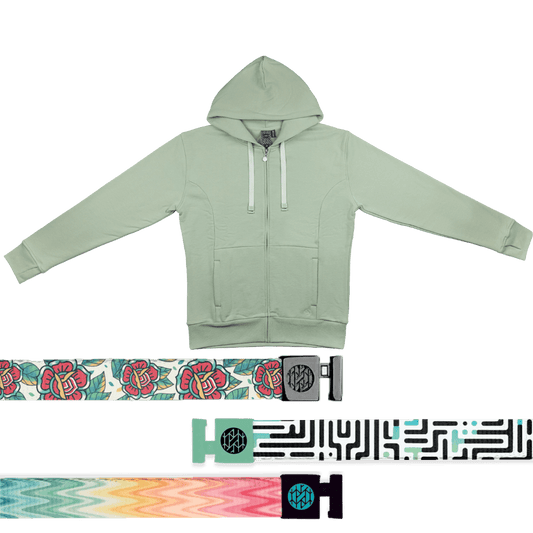 StringSwap Zip Hoodie Bundle - Matcha Green