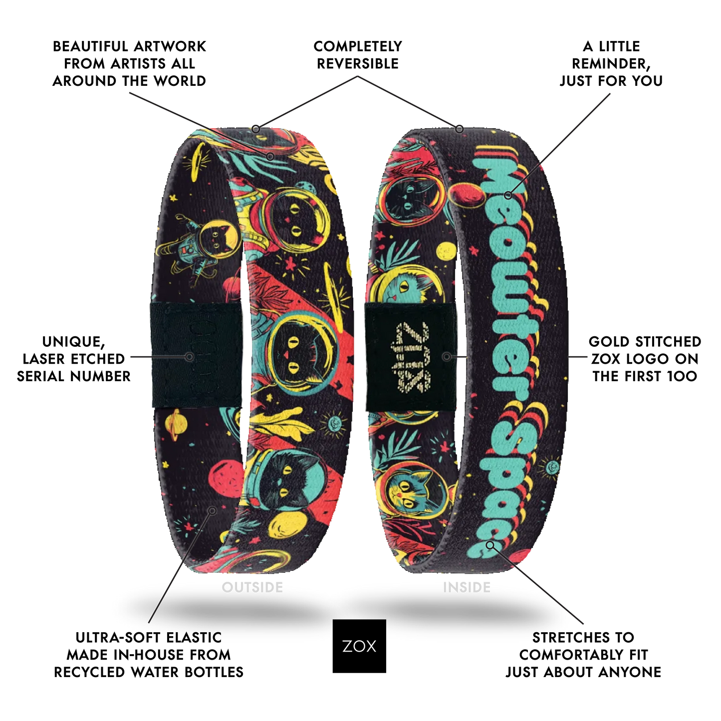 Meowter Space Cat Bracelet
