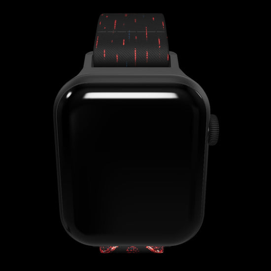 3d interactive image of the band attached to a watch.