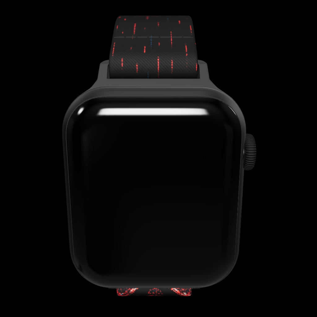 3d interactive image of the band attached to a watch.