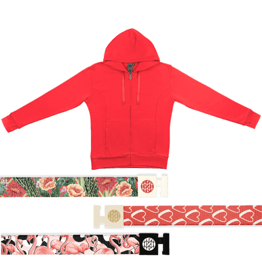 StringSwap Zip Hoodie Bundle - Crimson Red