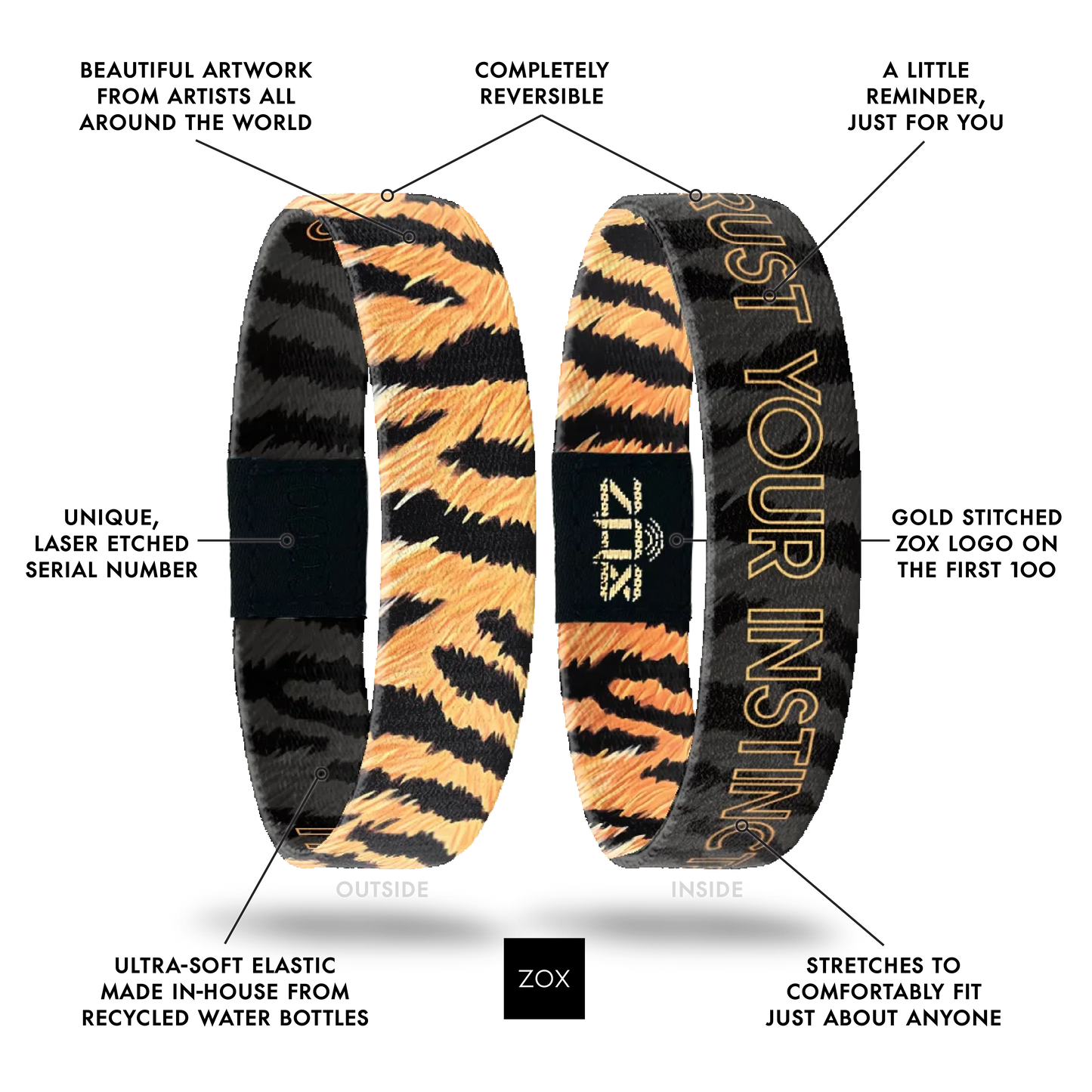 Trust Your Instincts Tiger Bracelet