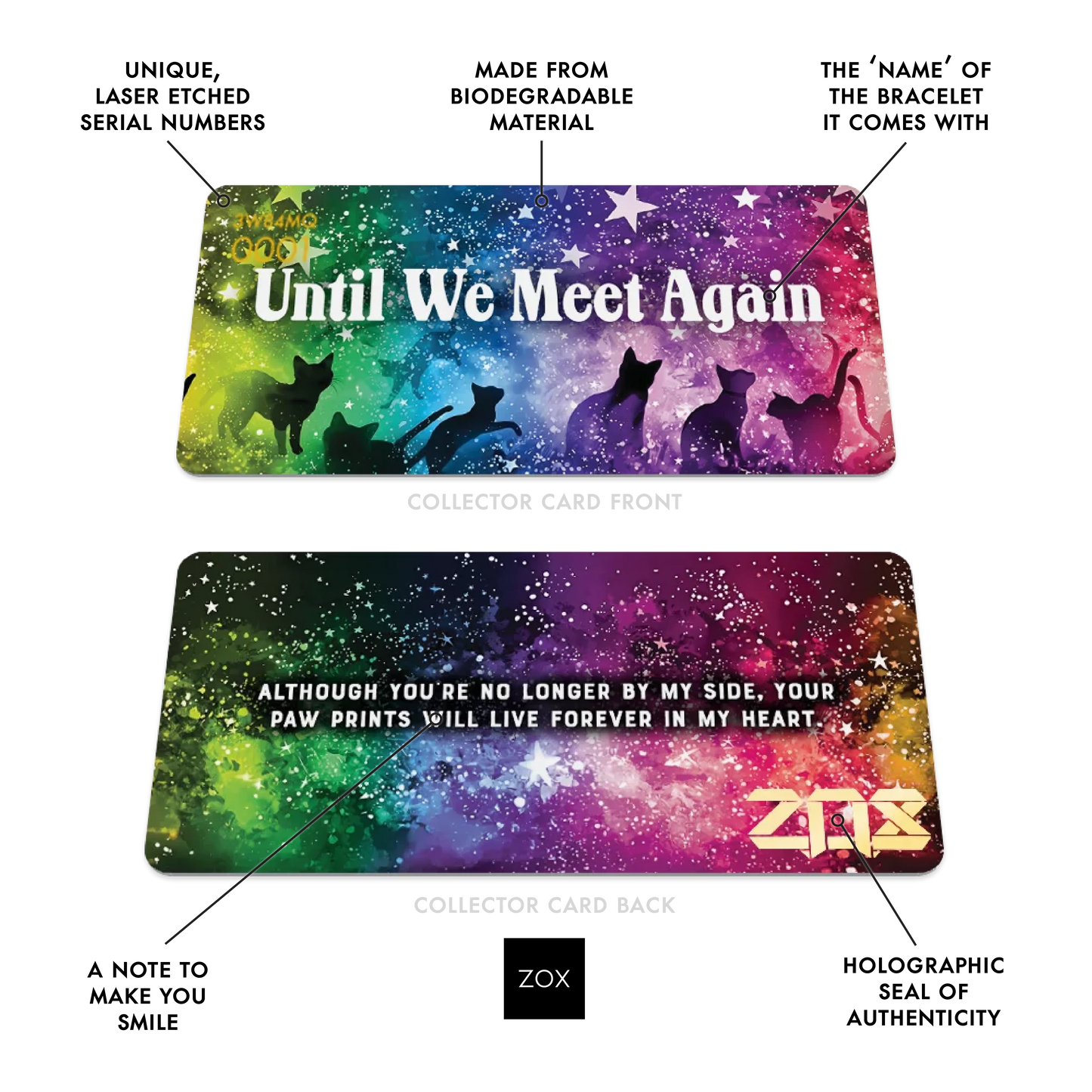 Until We Meet Again Cat Bracelet