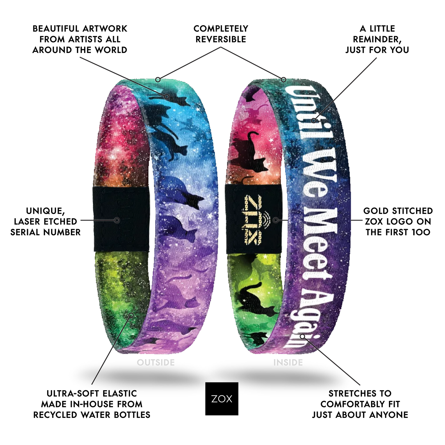 Until We Meet Again Cat Bracelet