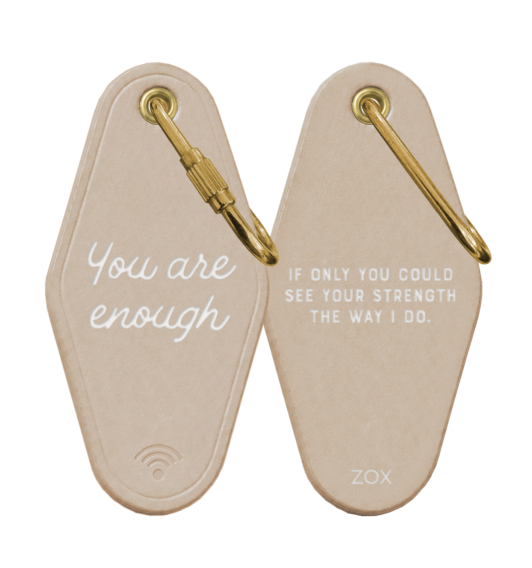 You Are Enough Leather Keychain