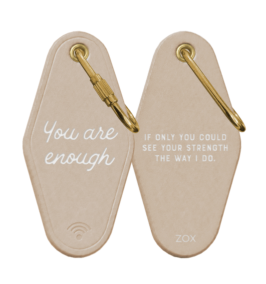 You Are Enough Leather Keychain