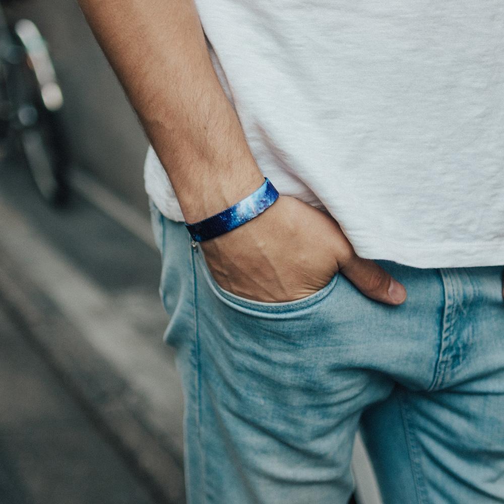 Lifestyle image of someone's hand in pocket wearing Fighter